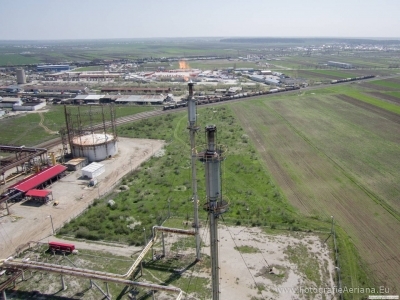 Aerial photos technical inspection Petrom Petrobrazi Oil Refinery, Bucharest