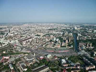 Aerial photos Basarab Bridge and Grozavesti Bridge, Bucharest